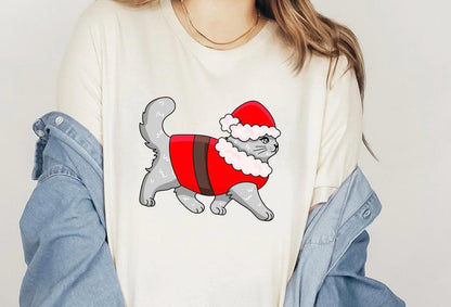 Christmas Cats Printed Sweatshirt | Cat Mum Sweater | Meowy Christmas Sweater | Cat Christmas Gift | Funny Cat Hoodie | Long Sleeved