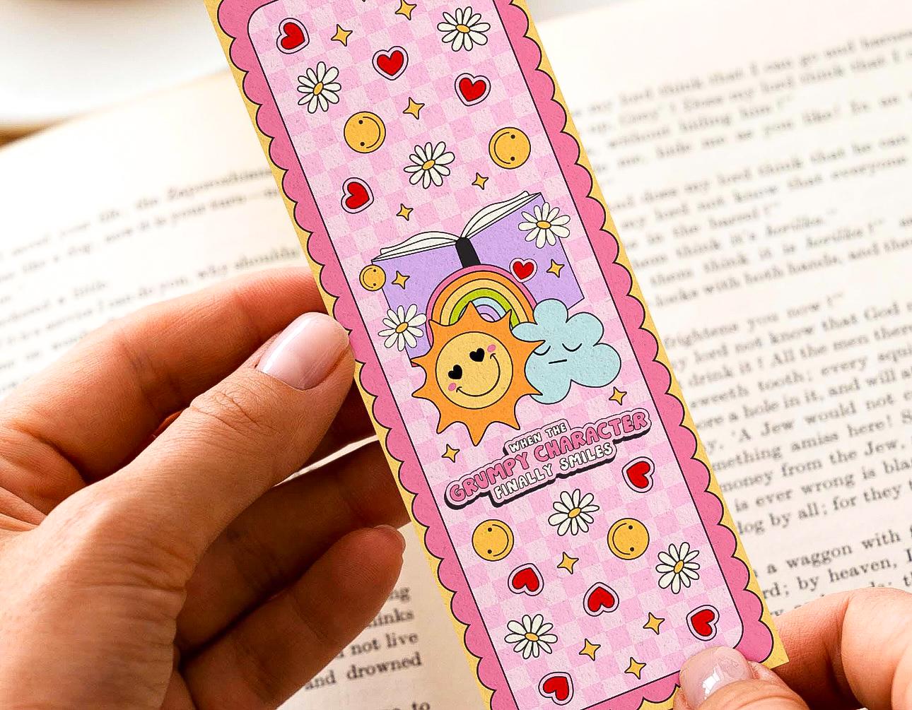 Grumpy Sunshine Bookmark | Book Lover Gift | Glitter Bookmark | Secret Santa Gift | Bookish Gift | Romance Era Bookmark | Bookish Accessory