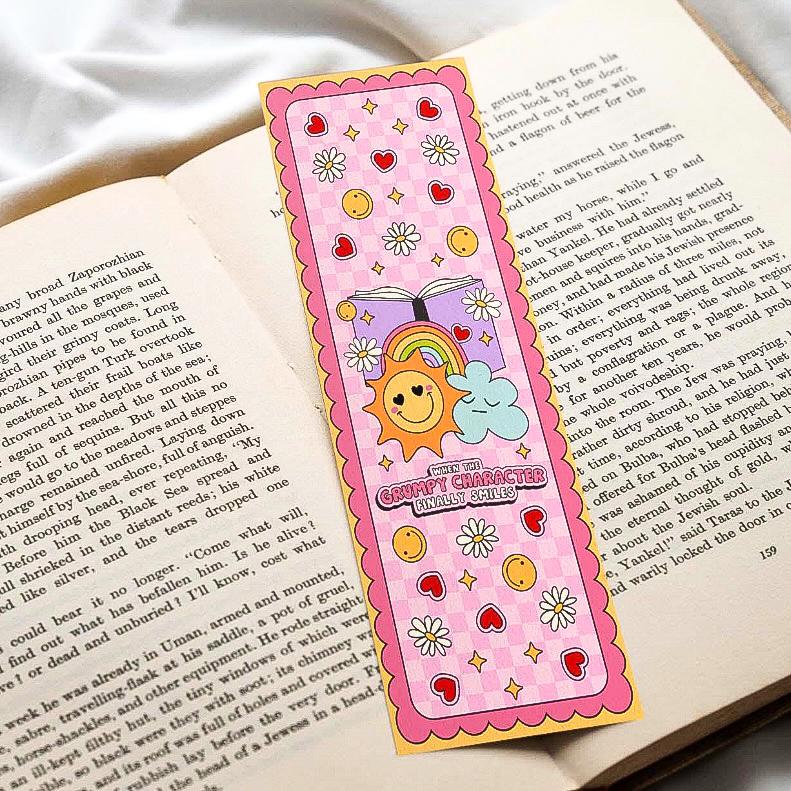 Grumpy Sunshine Bookmark | Book Lover Gift | Glitter Bookmark | Secret Santa Gift | Bookish Gift | Romance Era Bookmark | Bookish Accessory