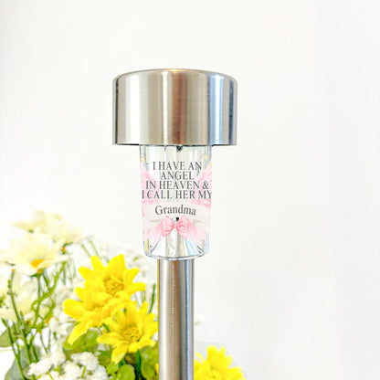 Personalised Memorial Solar Light with Photo | Grave Light for Loved One | Garden Remembrance Gift | Custom Angel Wing Grave Marker