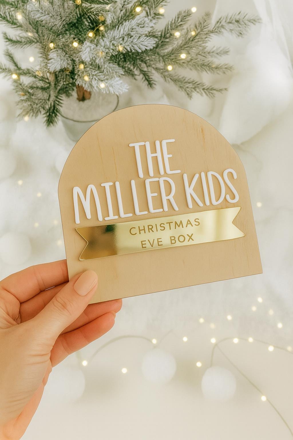 Personalised Christmas Eve Box with Name – Personalised Wooden Santa Box for Kids – Family Holiday Keepsake Crate Gift