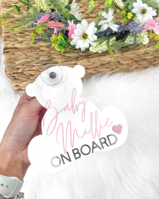 PERSONALISED BABY ON BOARD SIGN