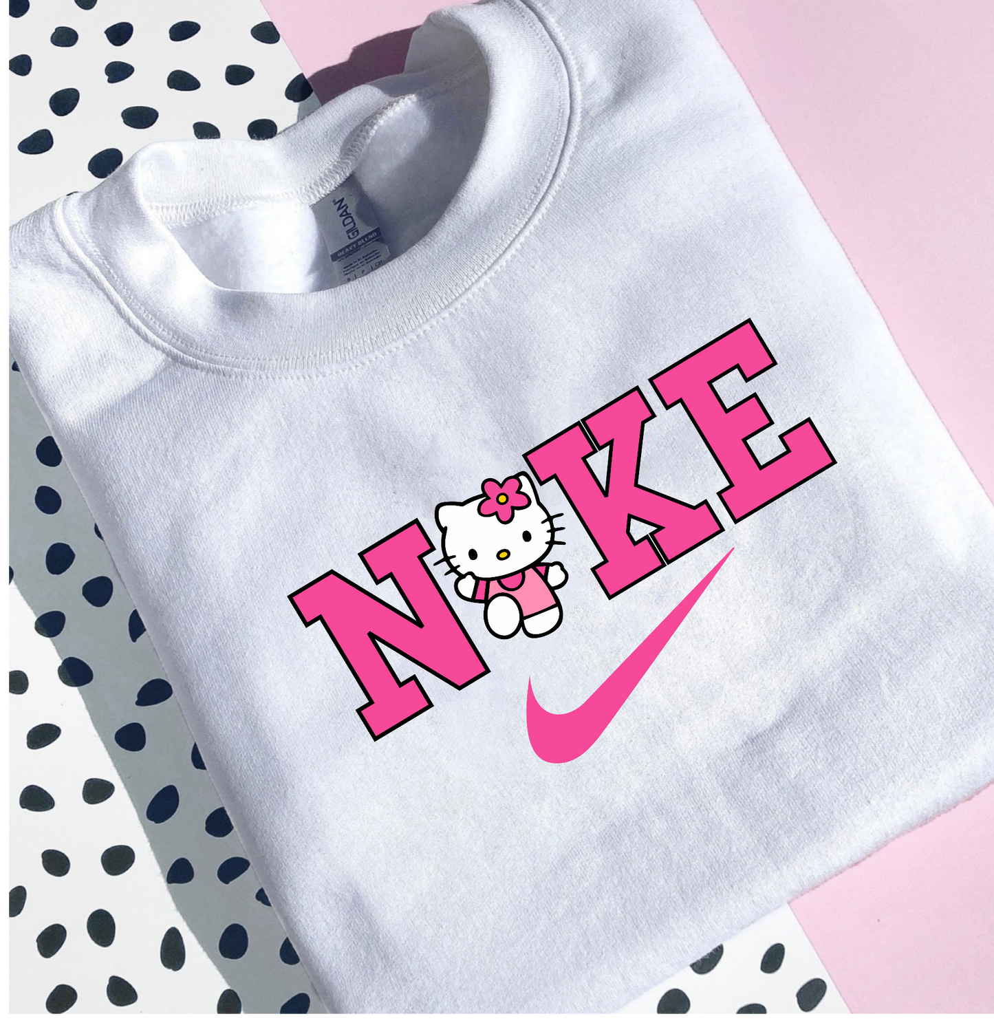 CARTOON CAT PRINTED CREWNECK/HOODIE