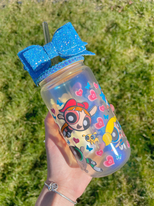 POWER GIRLS 16OZ GLASS CAN