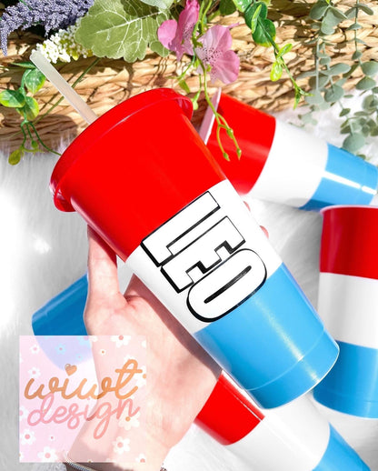 PERSONALISED PRIME 24OZ TRI COLOUR COLD CUP