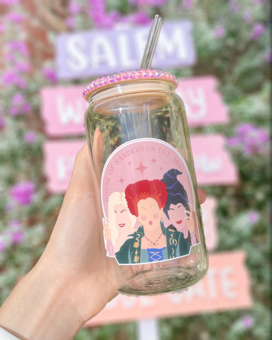 SISTER WITCHES 16OZ CAN GLASS