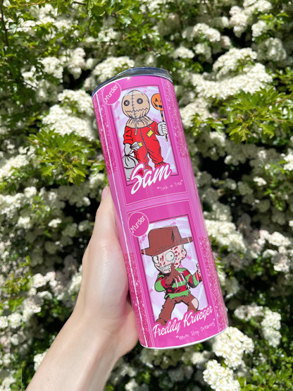 PINK HORROR STAINLESS STEEL TUMBLER