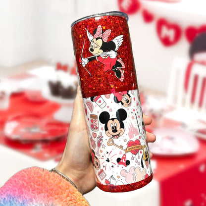 MOUSE LOVE 20OZ GLITTER TUMBLER