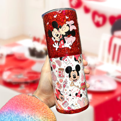 MOUSE LOVE 20OZ GLITTER TUMBLER
