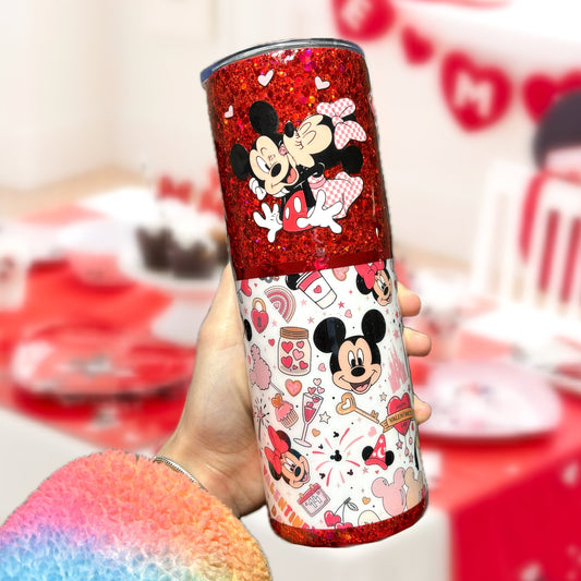 MOUSE LOVE 20OZ GLITTER TUMBLER