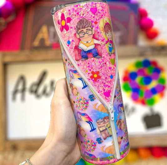 UP BALLOONS 20OZ GLITTER TUMBLER