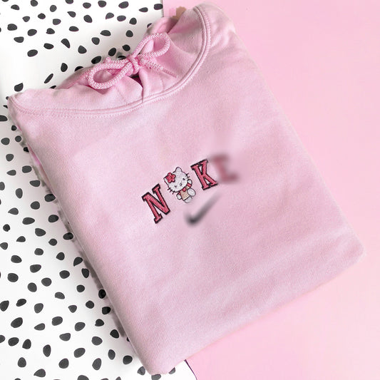 CAT EMBROIDERED HOODIE/CREWNECK