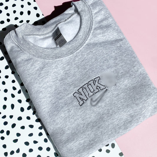 SWOOSH EMBROIDERED SWEATSHIRT