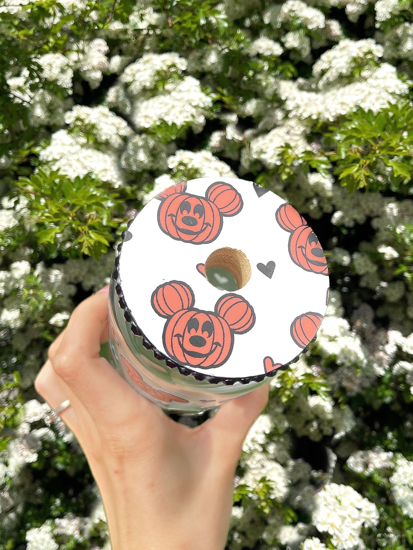 16OZ PUMPKIN GLASS CAN
