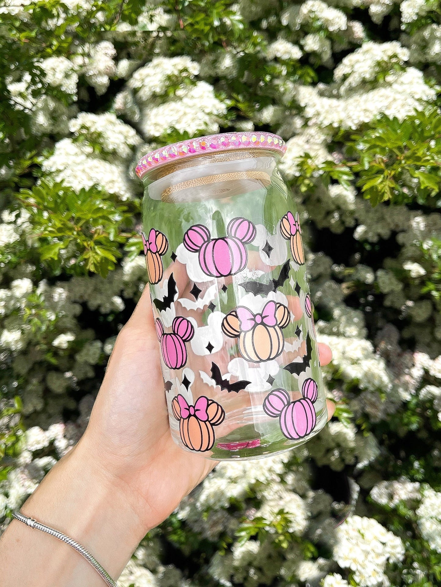 16OZ PUMPKIN GLASS CAN