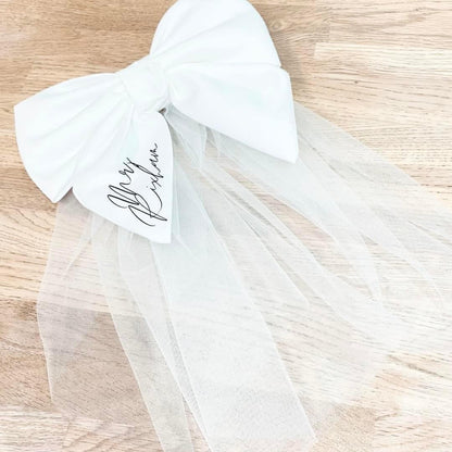 PERSONALISED HEN DO WEDDING VEIL BOW