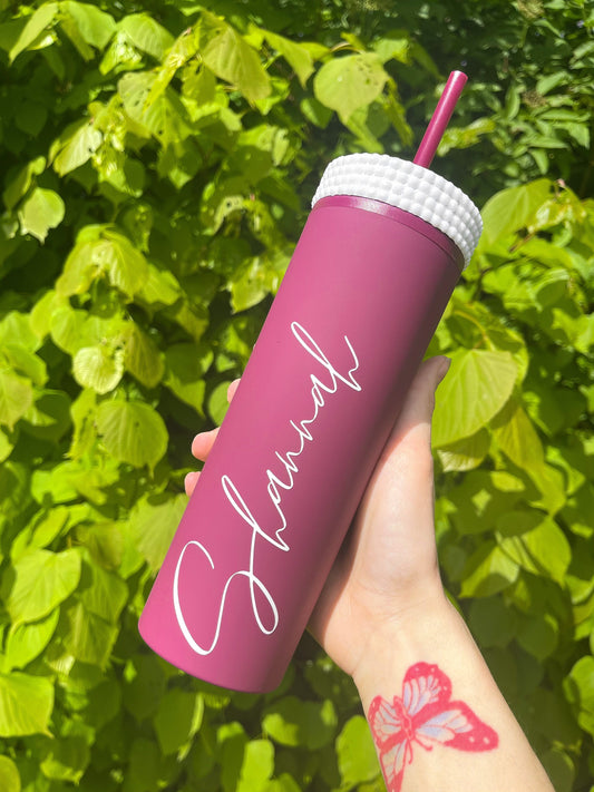 PERSONALISED MATTE SKINNY TUMBLER