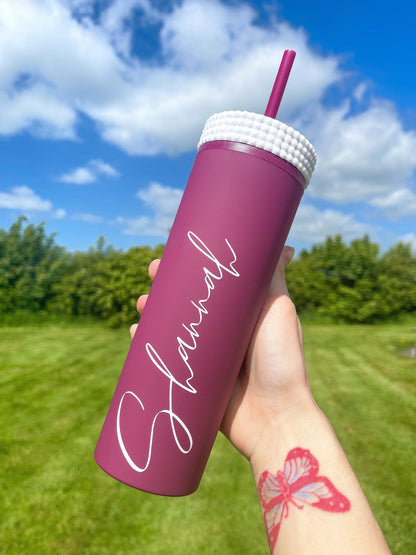 PERSONALISED MATTE SKINNY TUMBLER