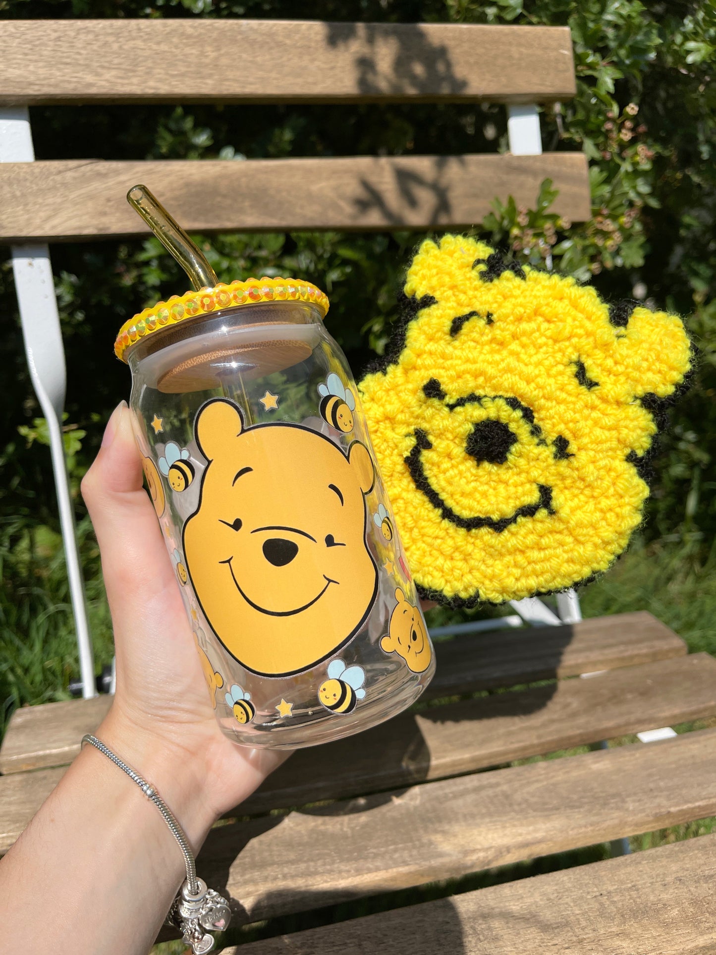SPRING HONEY BEAR 16OZ GLASS CAN