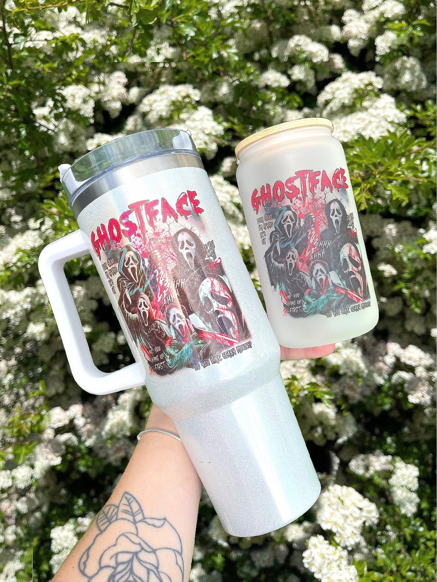 SCREAM GHOSTFACE SHIMMER 40OZ TUMBLER