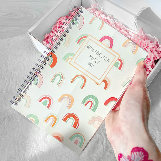 PERSONALISED A5 RAINBOW NOTEBOOK