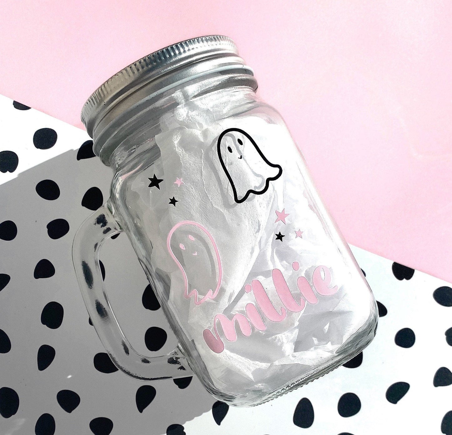 PERSONALISED HALLOWEEN MASON JAR