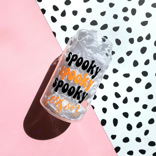 HALLOWEEN SPOOKY SEASON CAN GLASS 14OZ