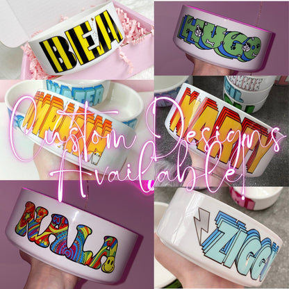 PERSONALISED FUNKY DOG/PET BOWL